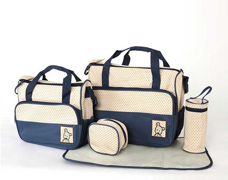 

Five-one Fashion High Quality Mummy Nappy Bag Diaper Bag Baby Bags For Mom Out Staying #O008#, Blue