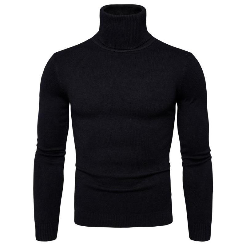 

Winter High Neck Thick Warm Sweater Men, As pic