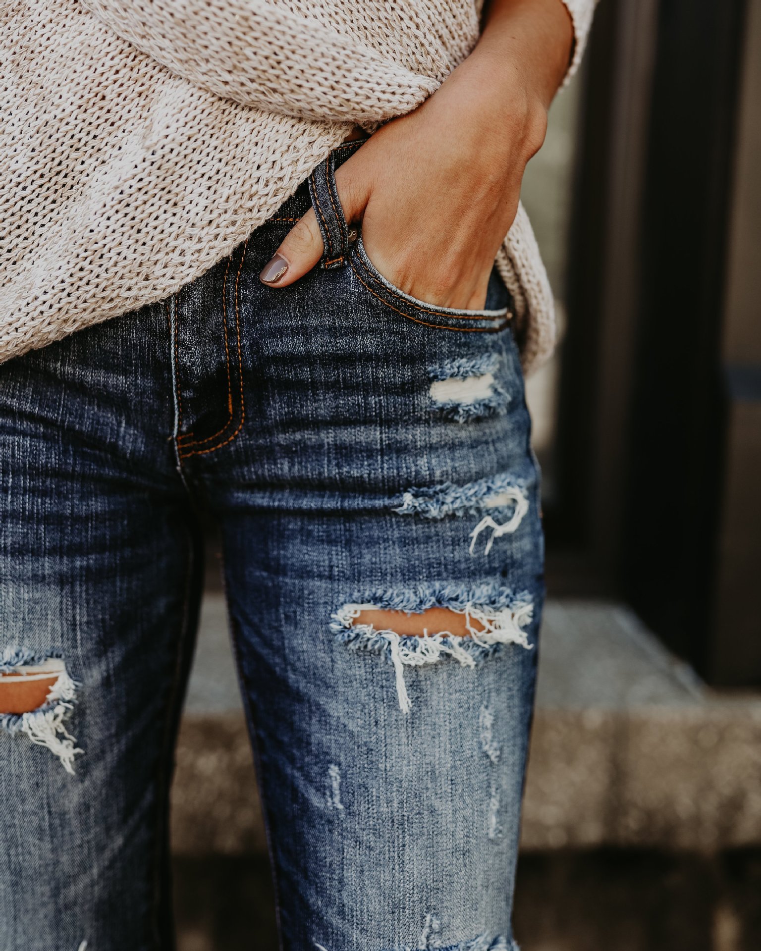 

Februaryfrost 2020 Women Fashion Cotton Bleached Ripped Holes Jeans Slim Elasticity Skinny Denim Pants Moustache Vintage Jeans, Black