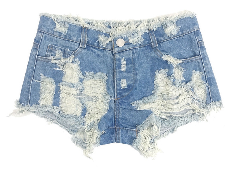 

Summer Women Sexy Denim Shorts High waist sexy Ripped holes nightclub Hot Short Jeans Femme Beach Tassel Bandage Hotpants, Light blue