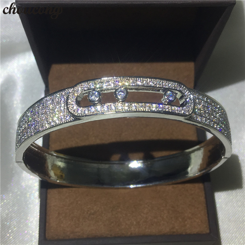 choucong Leopard bracelet Pave setting 380pcs cubic zirconia White Gold Filled Engagement bangle for women wedding accessarieschoucong Luxur-image-478632899