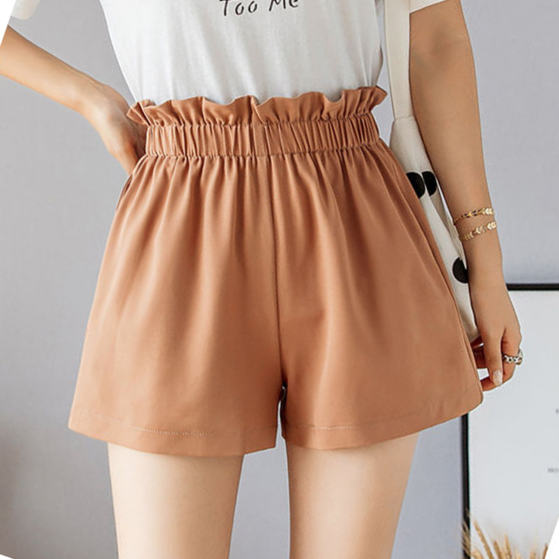 

High Waist Shorts Women Summer Casual Short Pants New 2020 Fashion Korean Style Loose Comfortable Ladies Hot Pants P480, Black