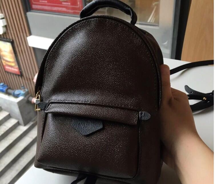 

High Quality New wallet handbags Leather Backpack Men Women's Backpacks Lady Backpacks Bags Fashion, Brown flower