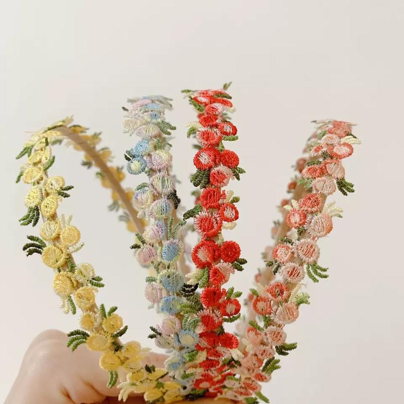

Boutique 12pcs Fashion Cute Forest Floral Hairbands Crochet Flower Hair Sticks Princess Headwear Party Hair Accessories for Girl
