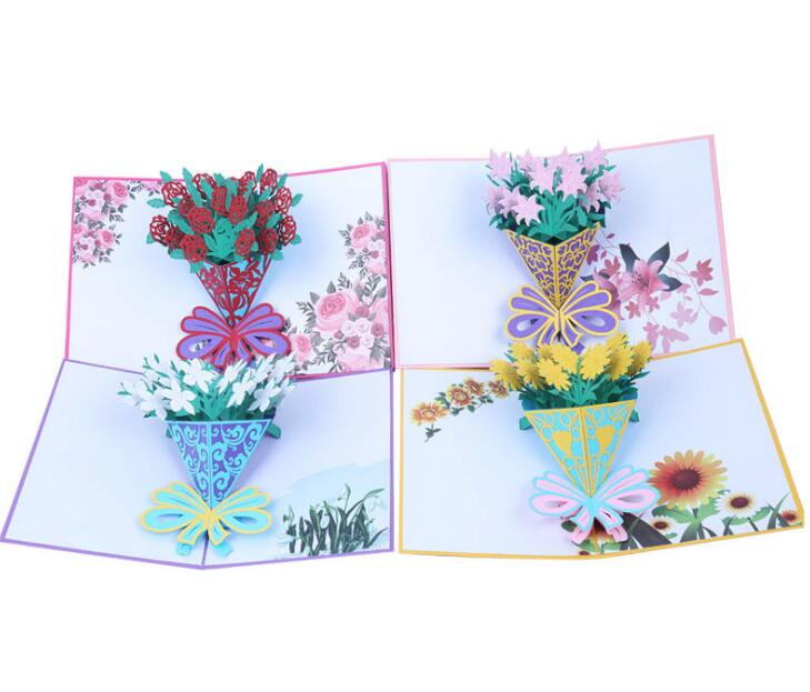 Nº 2 anniversaire félicitations cartes de vœux 3d porcelaine Effet Divers Fleurs /& Fruits