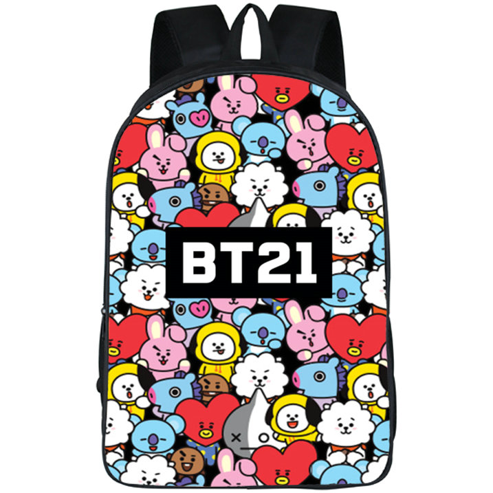 BT21 BTS KPOP Schulrucksack Schultasche Reise Sport Mädchen Musik Fan