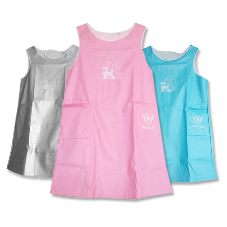 

Sleeveless Medium Long Sleeve Waterproof Pet Apron Gown Pet Grooming Beautician Smock Clothes Store Apron Beauty Robe Dress