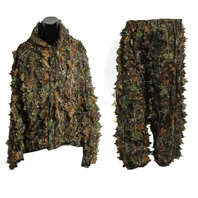 

3D Bionic Ghillie Suits Yowie sniper Light camouflage Camouflage Clothing Suit Outdoor Hunting jacket pants, Big tree camouflage