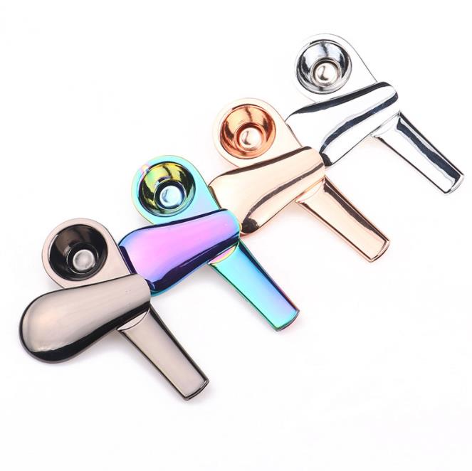 

2018 Spoon Metal Pipe Soup Spoon Iron Pipe Glamour Ice Blue Spoon Pipe Gift Box