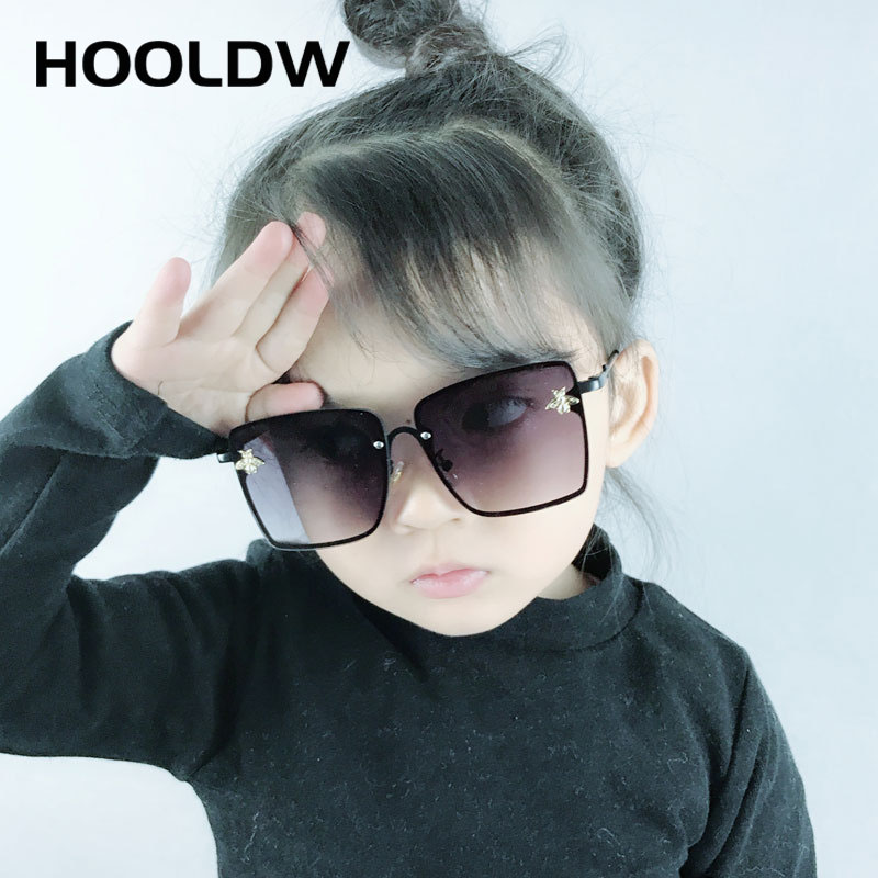 

HOOLDW 2020 Fashion Kids Sunglasses Oversize Square Children Sun Glasses Boys Girys Outdoors Travel Glasses UV400