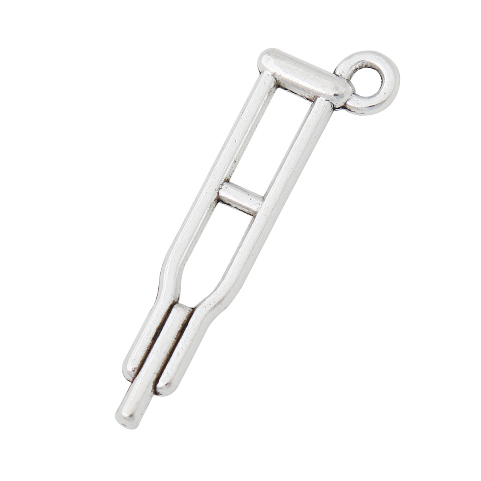 

Wholesale Alloy Medical Crutch Charms Nurse Doctor Crutch Charms 10*33mm 100pcs AAC961