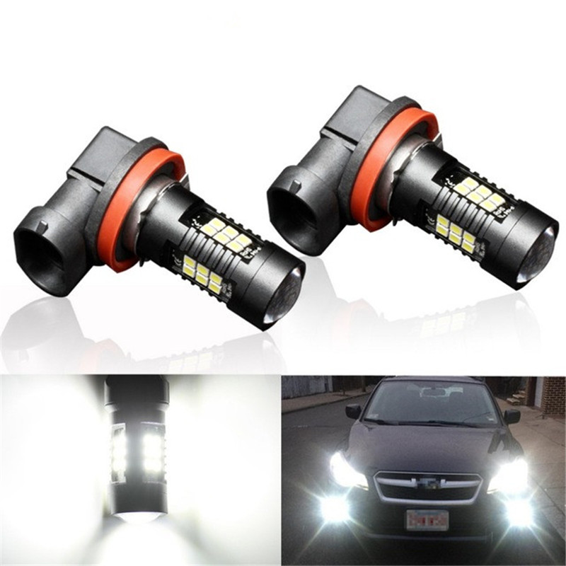 2x 8-LED Luz Antiniebla H7 2525 Bombilla de DRL 80W 1500Lm 6000K Vehículos