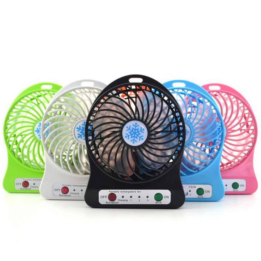 Rose Portable Ventilateur USB Personnel Ventilateurs /à Piles Rechargeables Portatifs de Ventilateur de Bureau Pour la Chambre /à Coucher de Bureau /à la Maison et le Voyage Ext/érieur