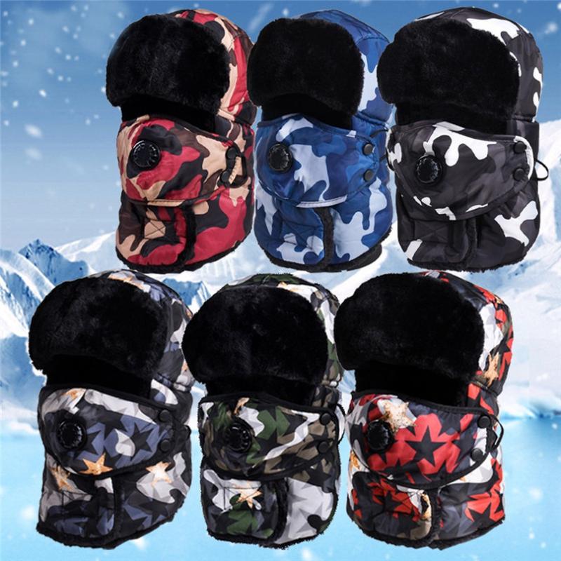 

Unisex Riding cap Winter Windproof Ski Hat Trapper Hat Warm with Ear Flaps and Mask Warm Hunting Hats for Men Women &4o14