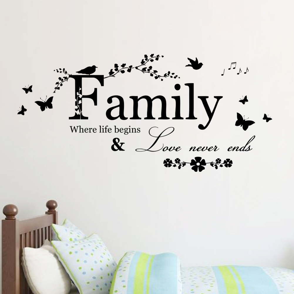 Wall Sticker Mural Decals Home Decor Butterfly Love Quote Vinyl Lettering Art