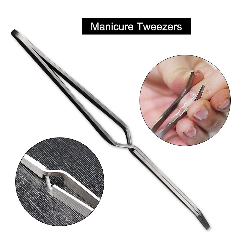 

Nail Shaping Tweezers Stainless Steel Multifunctional Nail Clip C Curve Pincher Tool SSwell