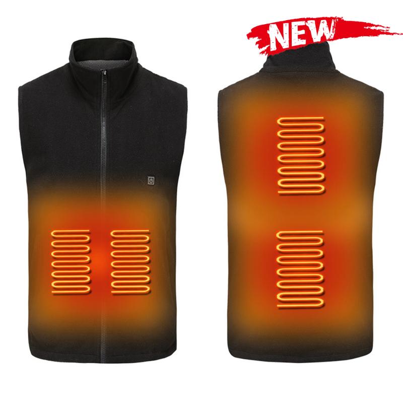 

Winter Heated Vest USB Skiing Heated Jacket Outdoor Hiking Heating Clothes Thermal Waistcoat Heating Vest for Men Women, Frmj-006-grey