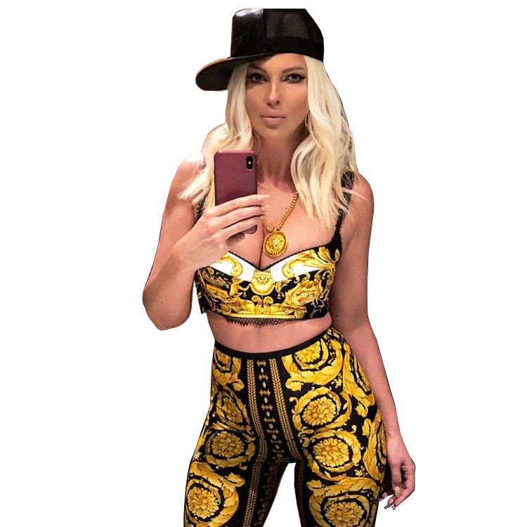 

Vintage Women Leggings Pattern Printing Pants Skin Tight Jogging Pants High Fashion Night Out Clothes Free Shipping, Black