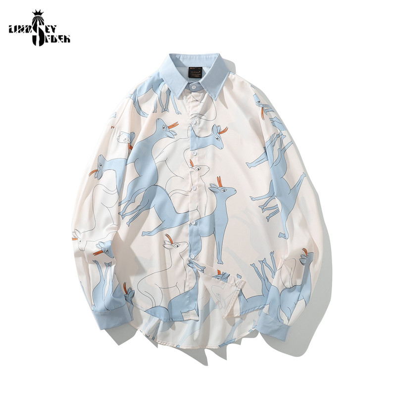 

Men vintage classic plaid shirt fashion Hip Hop casual Shirts Harajuku pocket long Sleeve Top casual Streetwear Autumn outwear, White
