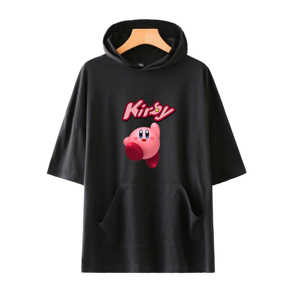 

Game Star Kirby Harajuku Hooded T Shirt Boys and Girls Cartoon Print Funny Tshirt Short Sleeve Cosplay T Shirts Kawaii Clothes, 002