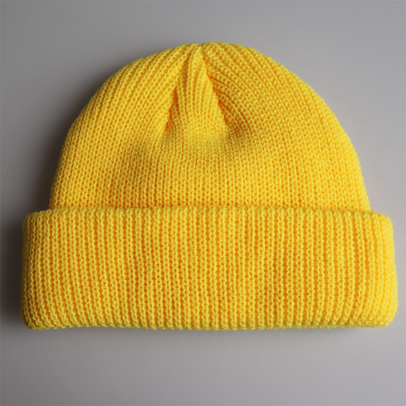 yellow wooly hat
