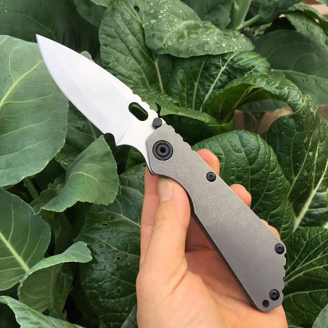 

FK-73 D2 Steel Tactical Folding Knife with Clip Titanium Alloy Handle Stone Wash Blade Surface Camping EDC Pocket Knife Survival Tool