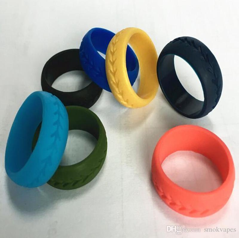 

Pretty GOOD Finger Silicone Tire Pattern Skin Hoop Silicon Rubber Band Ring For Mech Protection Vape Mod Vape Vaporizer RDA Tanks Decorate
