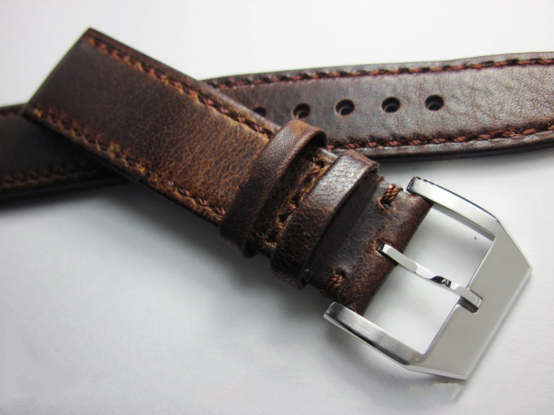 

20 21 22mm Handmade Retro Cowhide Watch Strap Crazy Horse Hide Watchband Genuine Leather motion Wristband Bracelet unique Belt