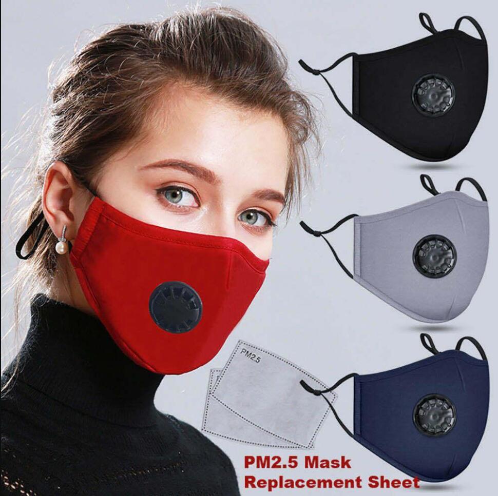 Designer Reusable Face Masks Black With Value Carbon Fliter Camouflage Anti Dust Cycling Protective Face Mask with one filter free FY0016