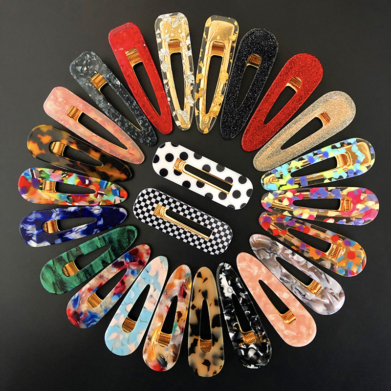 CR Jewelry Cute Woman Design Acrylic Hairpins Creative Girl Hair Clips Baby Barrettes Lady Party Jewelry Accessories Gift FS1H001-image-505633555