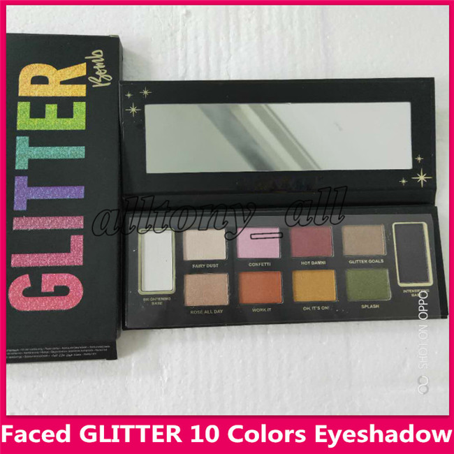 

Faced Makeup Free Shipping 10 colors New Makeup Eyes Face Glitter Bomb PRISMATIC Eyeshadow Palette makeup Eye Shadow Palette