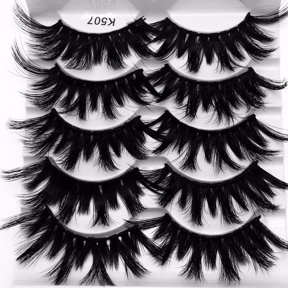 

NEW 5 pairs 22mm-25mm 3D False Eyelashes Fake Lashes Long Makeup 3D Mink Lashes Eyelash Extension Mink Eyelashes Beauty Makeup