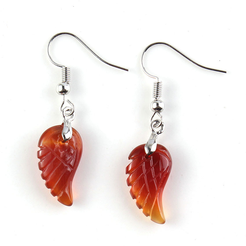 

5 Pcs Mixing Style Natural Amethyst Opal Angel wings Earring Vintage For Women Dangle Earring NEW