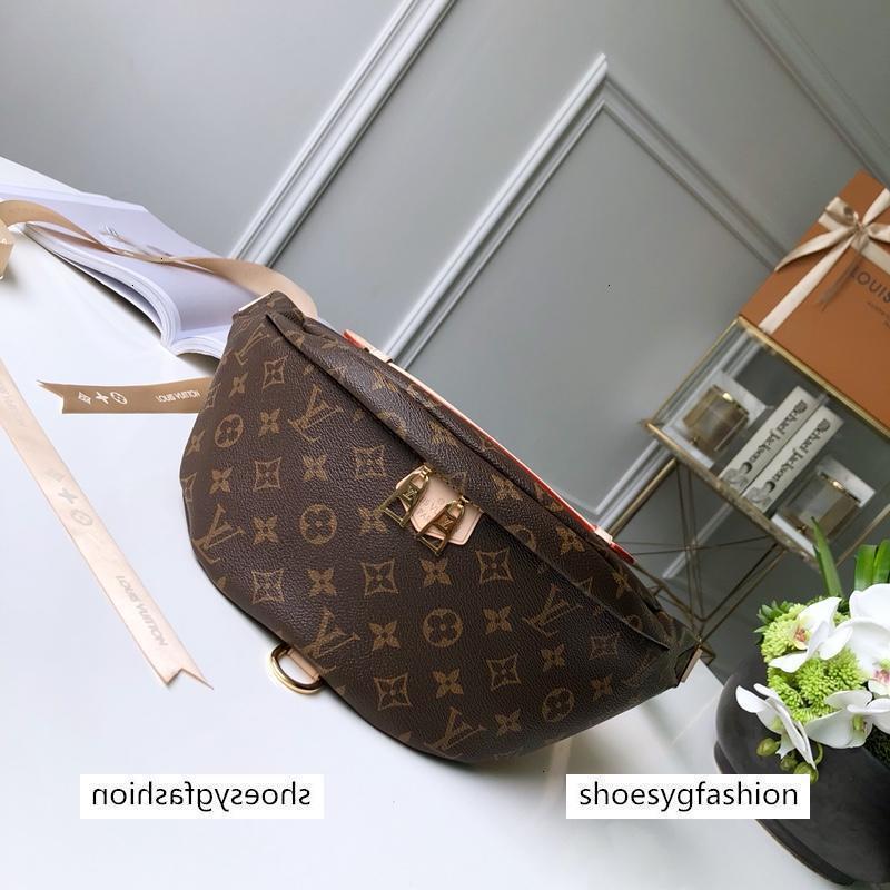 

Classic style real leather Fanny Pack Bags bum Belt women Money Handy Waist Purse Solid Travel bag 43644, With dustbag
