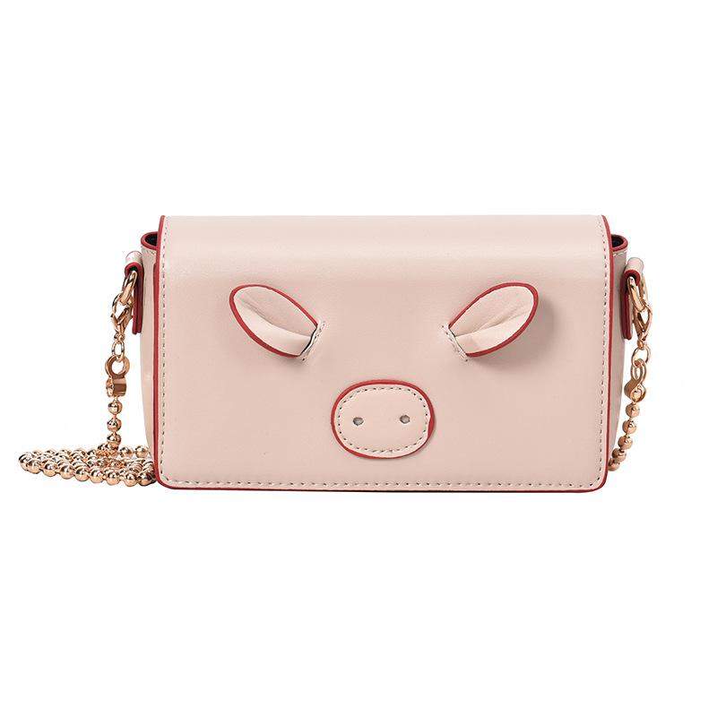 Designer-Cute little bag 2019 new Korean female network Red Shoulder Messenger bag small square package girlfriends chain wild pig