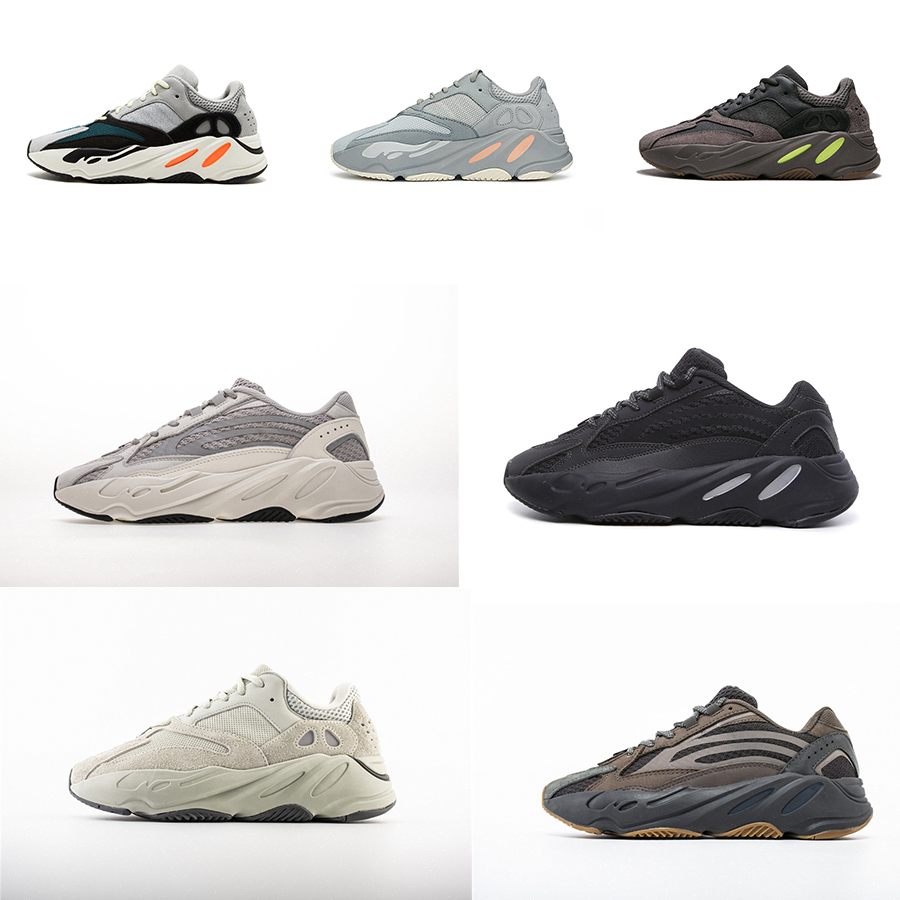 

With Box new 700 Wave Runner Mauve Inertia Mens Shoes Kanye West Designer Shoes men Women 700 V2 Static Sports Seankers size 36-455a14#, Black