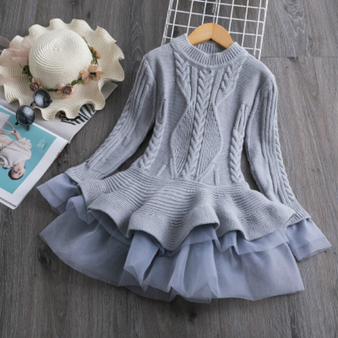 

2020 Kids Autumn Dress Girls Pleated Skirt Children Dress Kids Solid Color Skirt 2020 New Style Fashion Trend Hot Selling, Red