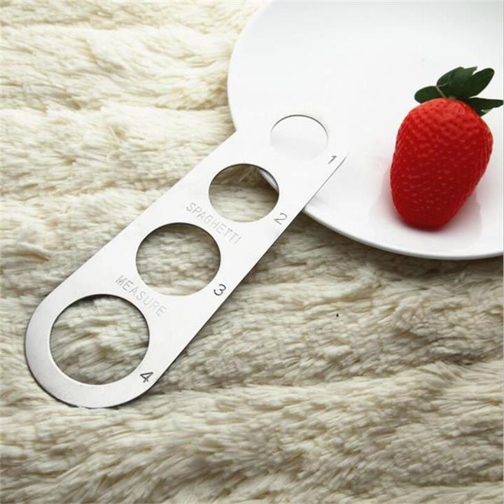

Easy Clearing Pasta Ruler Measuring Tool 4 Serving Portion Stainless Steel Spaghetti Measurer Cooking Supplies Control Tools