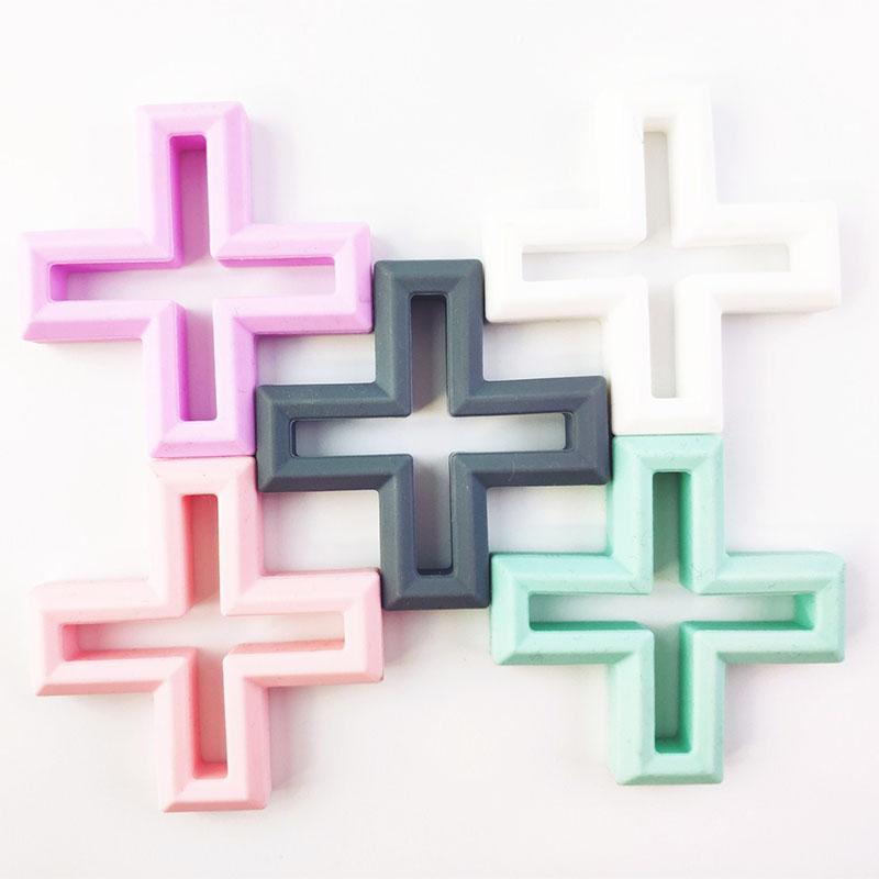 

Infant Cross Teethers food silicone Toddler Soothers baby molar training 5 colors