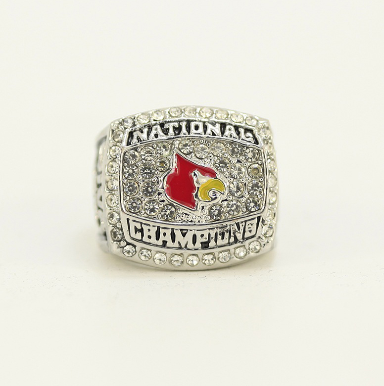 

Personal collection 2013 Louisville Eastern Grand Alliance Nation Football Championship Ring with Collector's Display Case, Silver