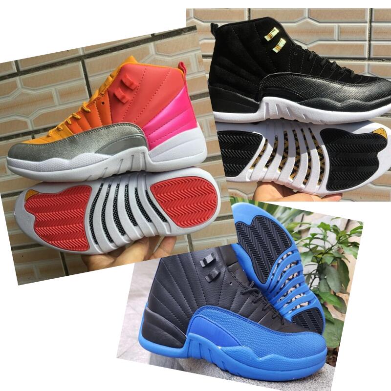 

12s GS Hot Punch GS 2019 2020 FIBA Reverse Taxi Game Royal 12 With Box Basketball Shoes Mens size free shipping, Color-1
