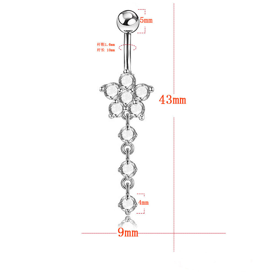 

D0949 ( 2 colors ) Belly Navel Ring , Fixing BELLY BAR(20 PCS/LOT) body jewelry Guage 14 ,ball 5 mm, Silver