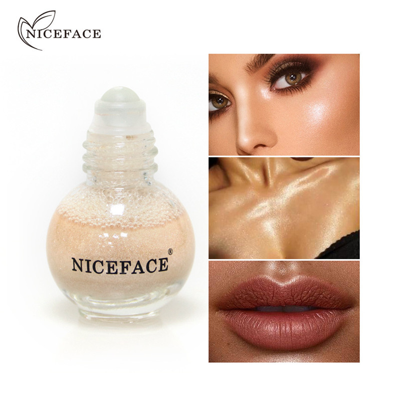 

NICEFACE Bronzers & Highlighters Liquid Eye Shadow Women Makeup Long-lasting Waterproof Brighten Facial Cosmetic Shimmer Shine Iluminador, 1#