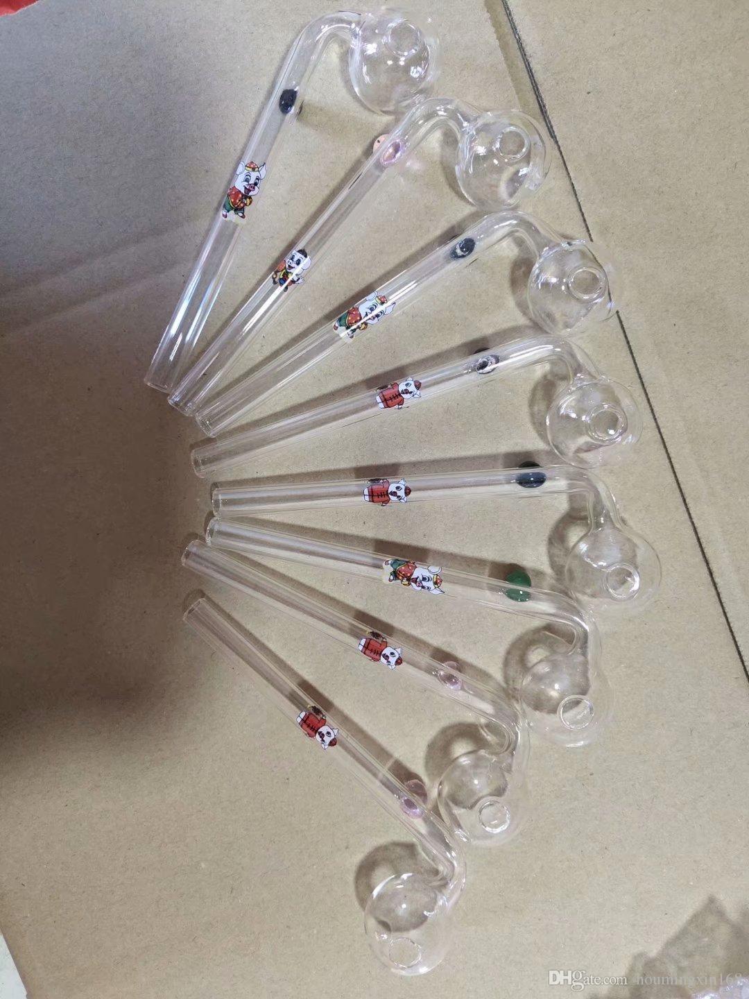 

Cartoon Printing Piggy Glass Bending Pot Glass Bongs Oil Burner Pipes Water Pipes Oil Rigs Smoking Free Shipping