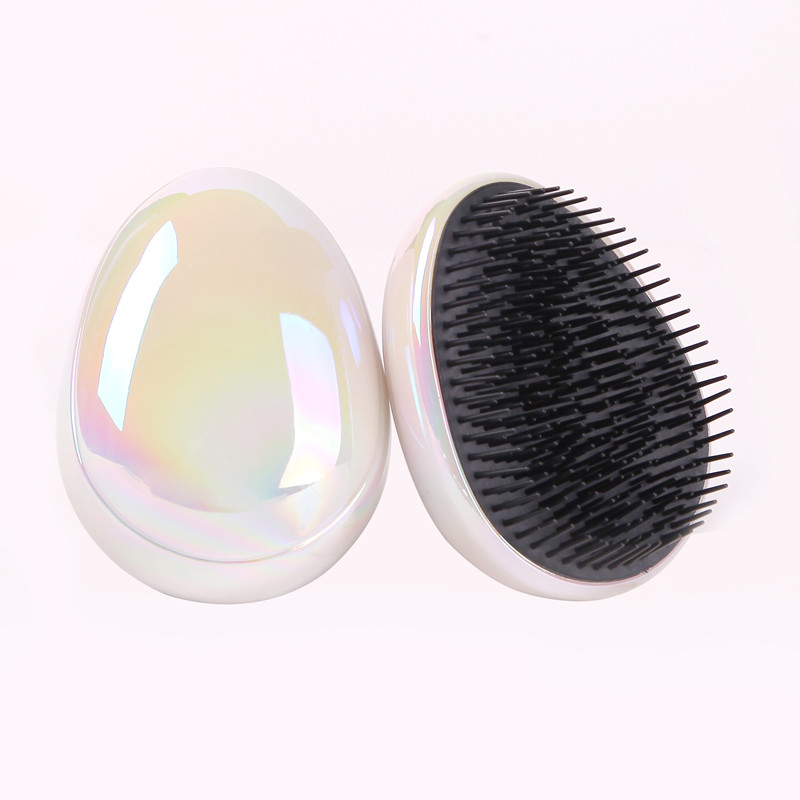 

Fast DeliveryAnti Static Salon Egg Shape Glitter BlingBling Massage Hairbrush Tangle Hair Brush Styling Tools Hair Detangling Smoothing Comb