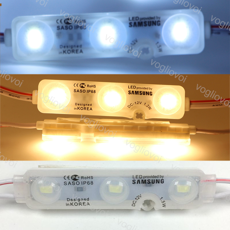 

LED Module SASO SAMSUNG SMD5630 Lights Injection With Lens Sign Backlights For Channel Letters Advertising Light Shop Banner DHL