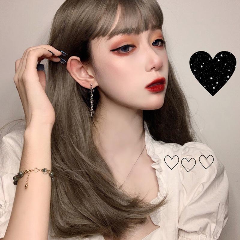 

BUQI Synthetic Wigs Long Straight 17"Long Ombre Brown Wigs with Bangs for Black Women Cosplay Lolita Daily Girl, T1b/613