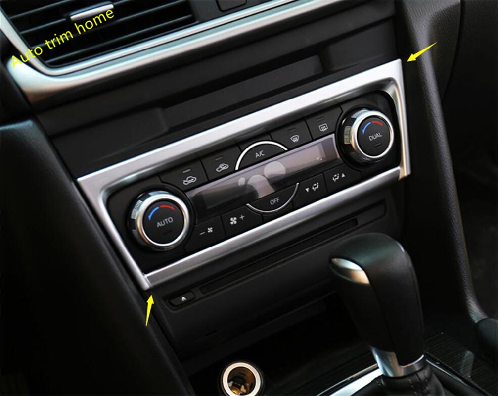 

Lapetus Multimedia AC Air Conditioning Button Control Panel Frame Trim Matte / Carbon Fiber Style Interior For 3 2017 2018