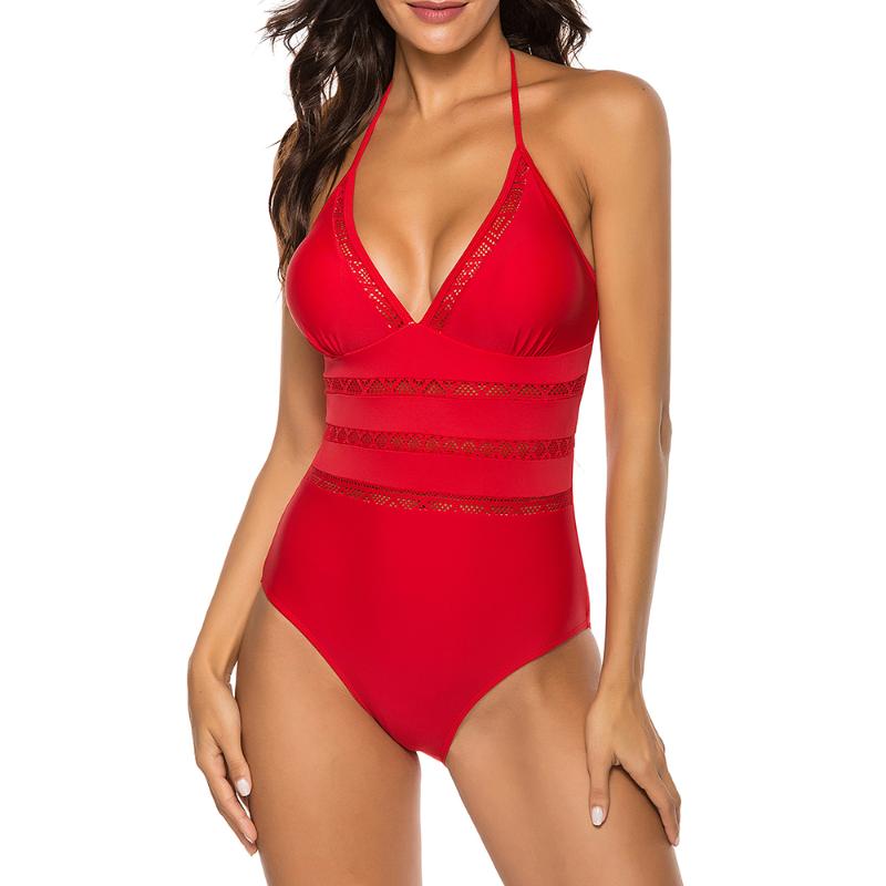 

Ocstrade Summer Women Swimwear 2020 New Arrival Red Swim Plus Size Bathing Suit Sexy Swimsuit Print One Piece Beachwear