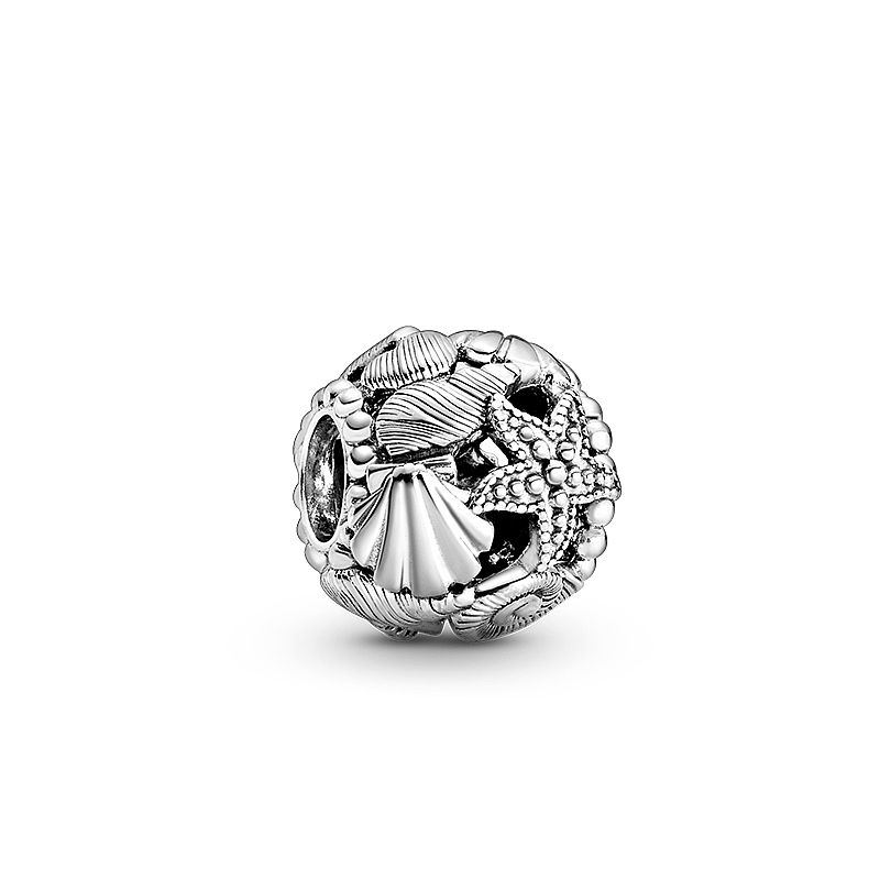 2020 New Summer Charms 925 sterling silver Openwork Starfish Shells Hearts Charms fit beads bracelets DIY accessories for women jewelry